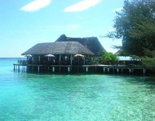 Restaurant on Giravaru Island, Maldives