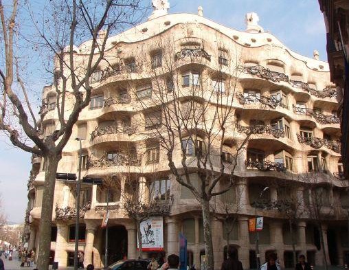 Barcelona Spain The house of Gaudi, Barcelona.