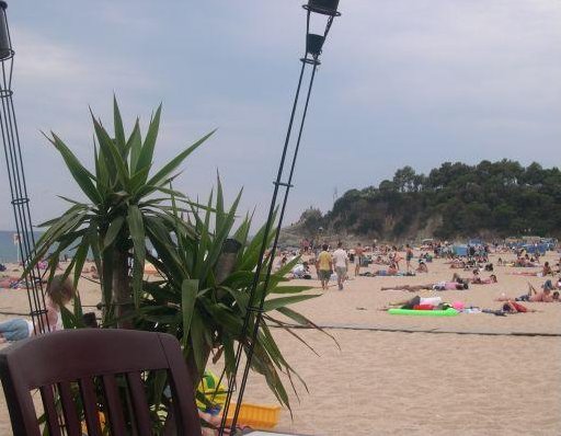 The beach in Lloret de Mar., Spain