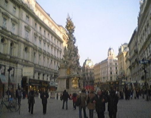 Vienna Austria Pestsaule statue in Graben Square, Vienna.