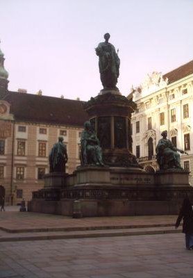 Statue of Emperor Francis II in the courtyard of Hofburg, Austria