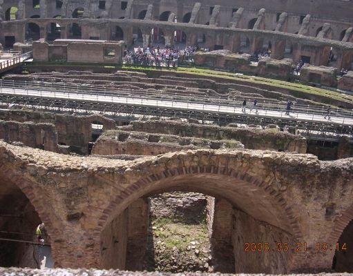 Photos inside the Colosseum, Rome., Rome Italy