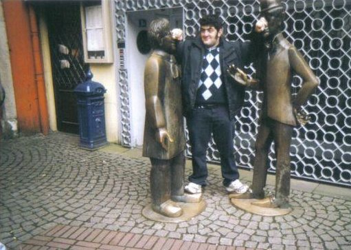 Cologne Germany Memorial to Cologne comedians Tunnes and Schal.