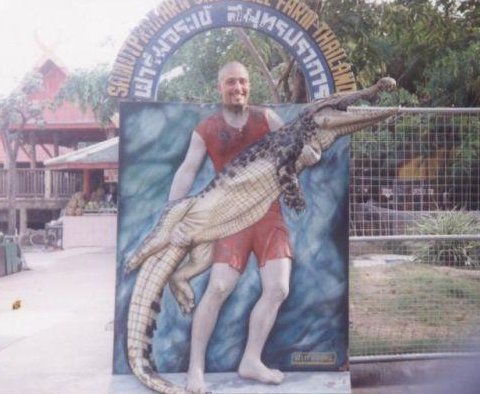 Bangkok Thailand At the Crocodile Farm in Bangkok.