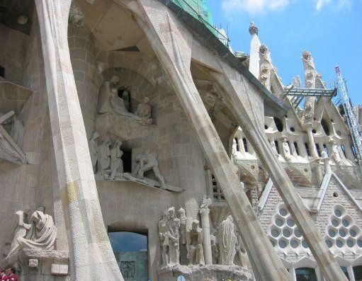 The Sagrada Familia in Barcelona, Spain., Spain