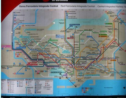 Photo of the Metro lines in Barcelona., Barcelona Spain