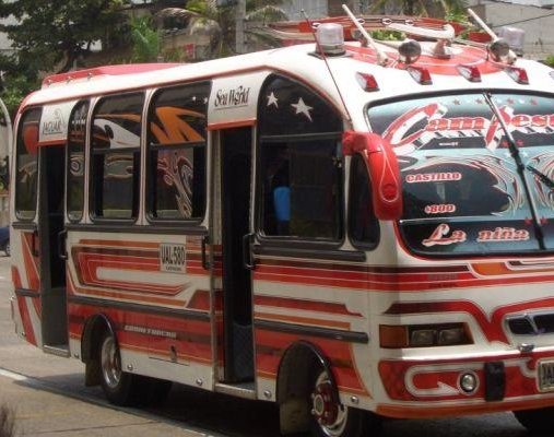Photo of a Colombian bus in Cartagena., Cartagena Colombia
