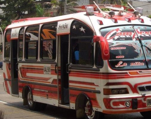 Cartagena Colombia Photo of a Colombian bus in Cartagena.