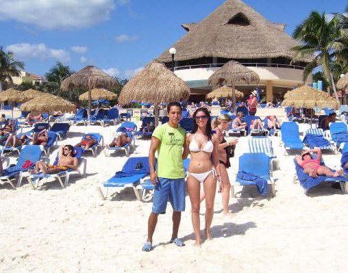 Playa del Carmen Mexico The beach at the resort in Playcar, Messico.