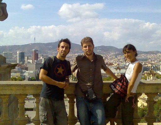 Panoramic view from the house of Gaudi in Barcelona., Barcelona Spain