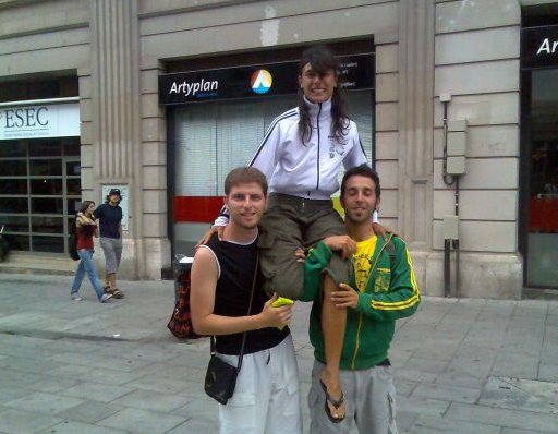 Posing on the streets of Las Ramblas., Spain