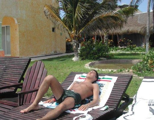 Enjoying the sun!, Playa del Carmen Mexico