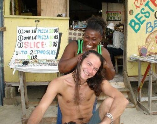 Negril Jamaica Getting a Jamaican hair do, a must!