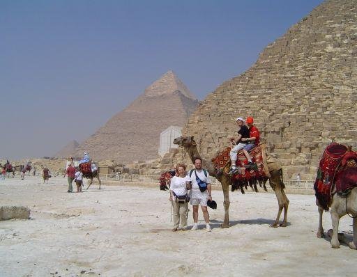 Camel ride to the pyramids, Cairo., Egypt