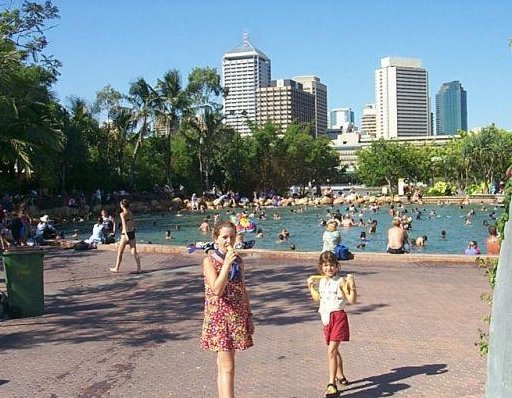 Brisbane Australia Photos of the swimming lagoon of Brisbane, Australia.