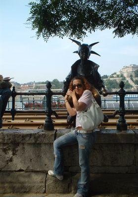 Statue on the Danube River., Budapest Hungary