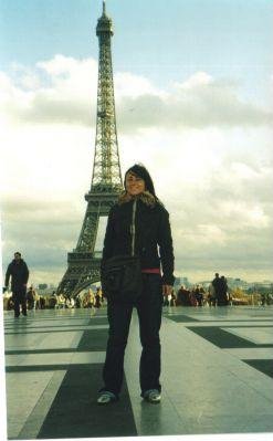 In front of the Eiffel Tower in Paris. Paris France Europe