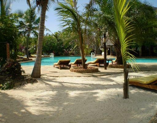 Resort with pool area in Mombasa, Kenya., Kenya