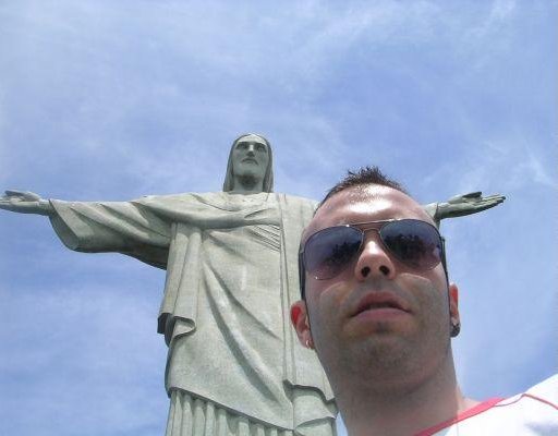 Salvador Brazil The Corcovado, Christ the Redeemer statue in Rio de Janeiro.