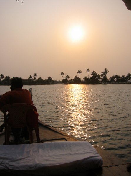 Sunset photos of the river, Kerala., India