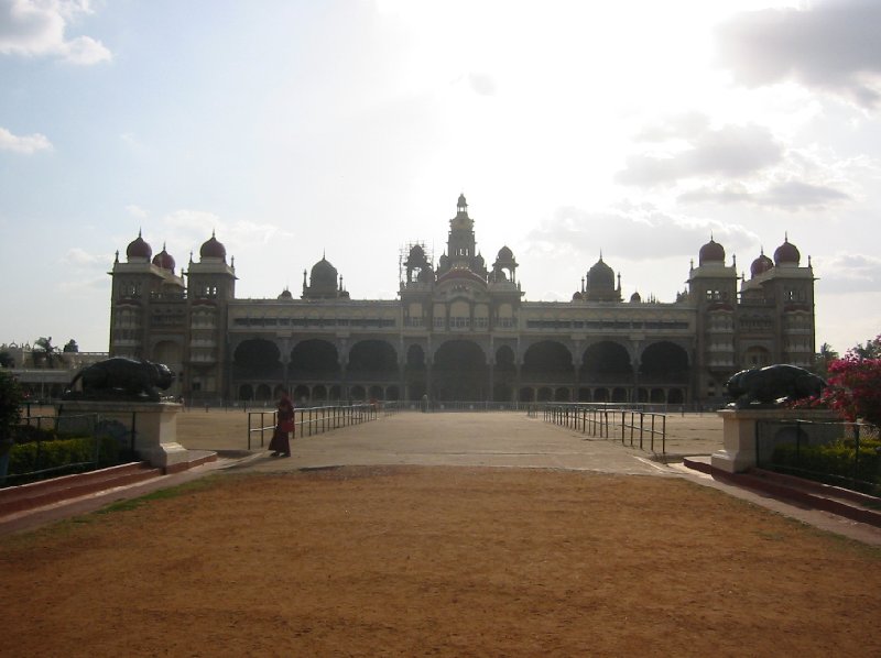 Front view of the Mysore Palace, India., Mysore India