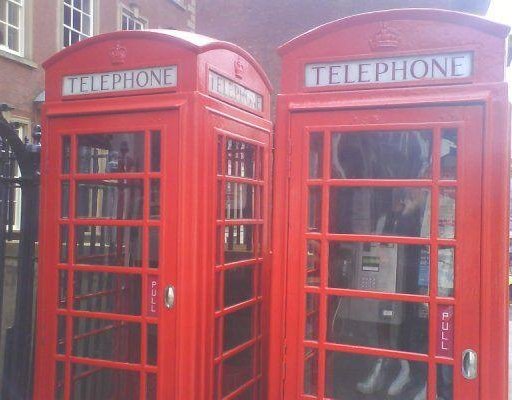 Nottingham United Kingdom The english phone booths in Notthingham.