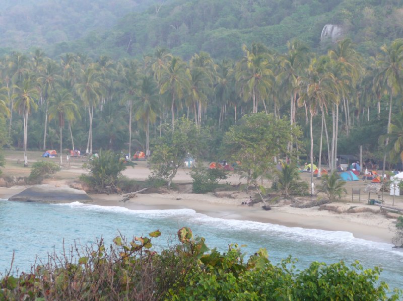 Panoramic photo of the bay in Tayrona Park, Colombia., Colombia