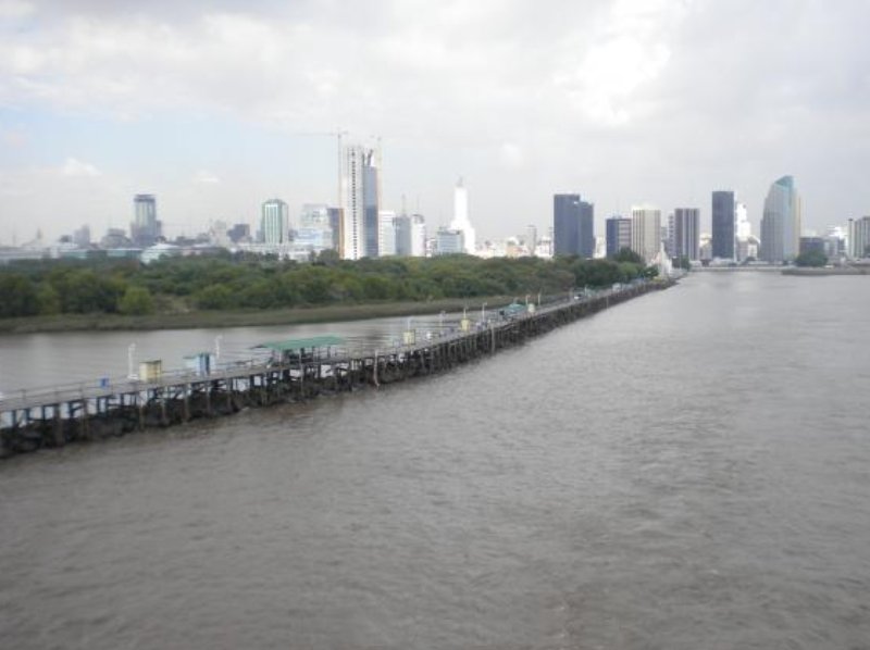 Montevideo Uruguay Panoramic view of Montevideo from the boat