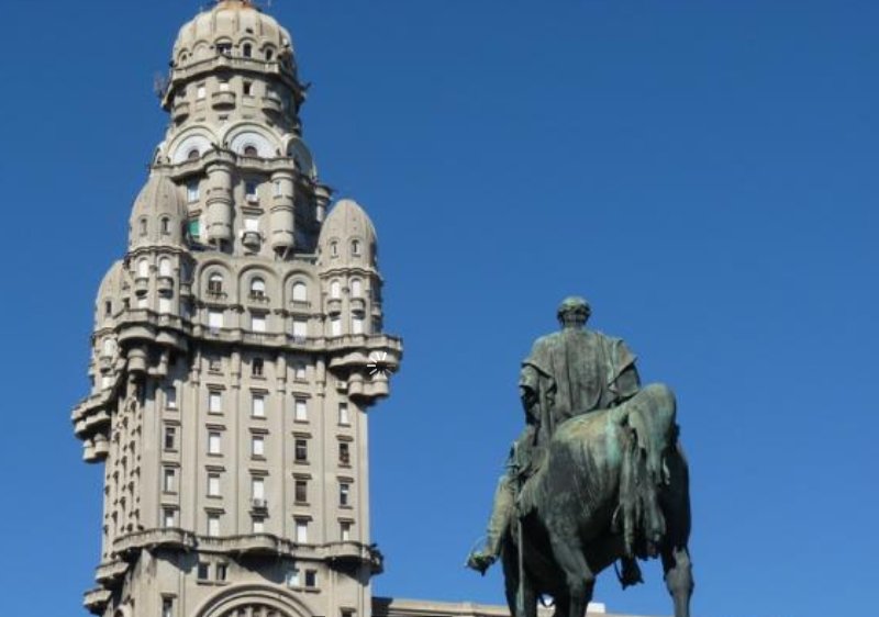 Montevideo Uruguay Monument of Jose Artigas on Indipencia Square in Montevideo