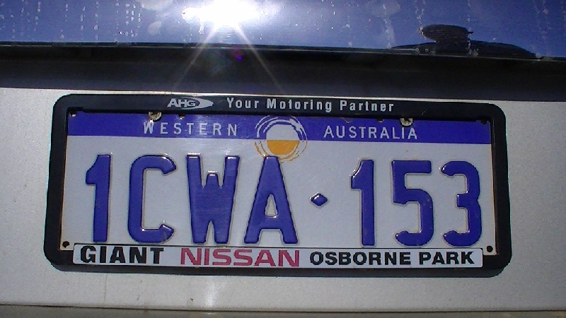 Canberra Australia Western Australia License Plate Australia