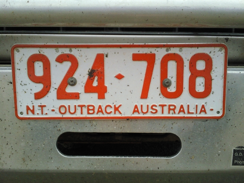 Northern Territory Outback Australia License Plate , Australia