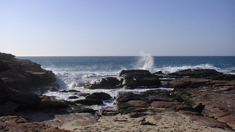 The eroded rocks at Mushroom Rock, Kalbarri, Australia, Australia