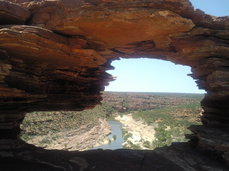 Photo from the natural frame of Nature's Window, Kalbarri Australia