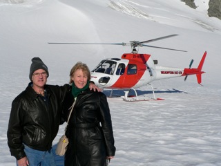 Queenstown New Zealand Helicopter flight on top of Glacier - Wonderful feeling.