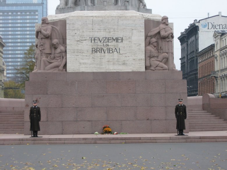 Guards at the Riga Freedom Monument, Latvia, Latvia