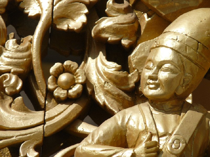 Golden decoration at the Shwedagon pagoda in Yangon, Myanmar
