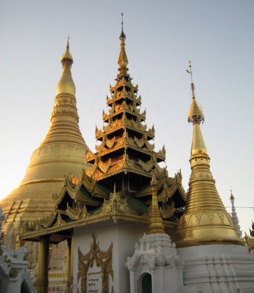 The Shwedagon pagoda in Yangon, Myanmar, Myanmar