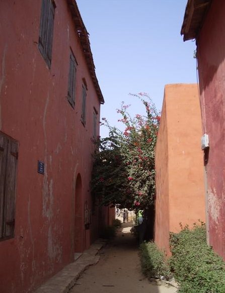 The narrow streets on Ile de Goree, Ile de Goree Senegal