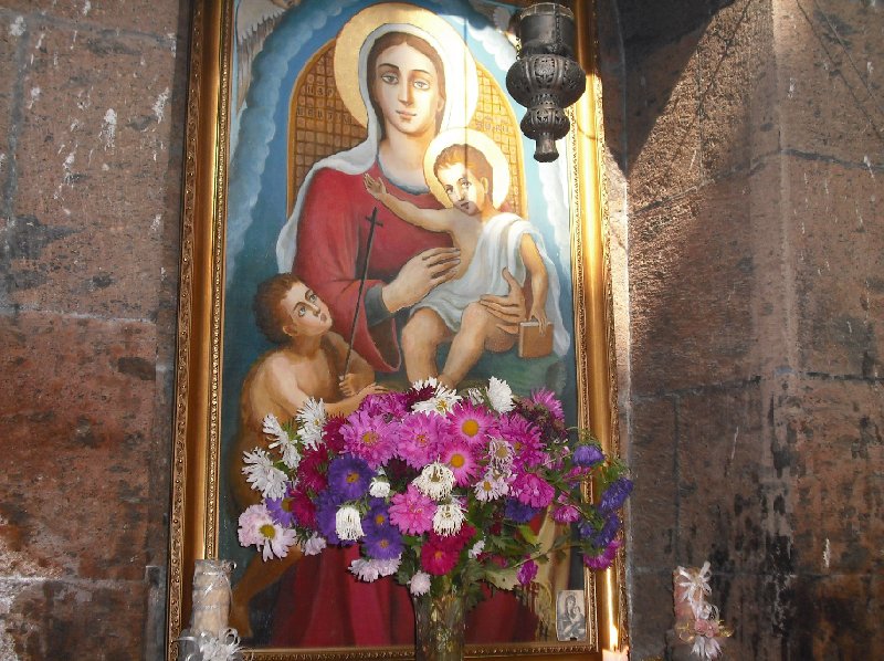 Photos inside the Katoghike Church, Yerevan, Armenia