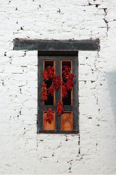 Dried red peppers in Bhutan, Bhutan