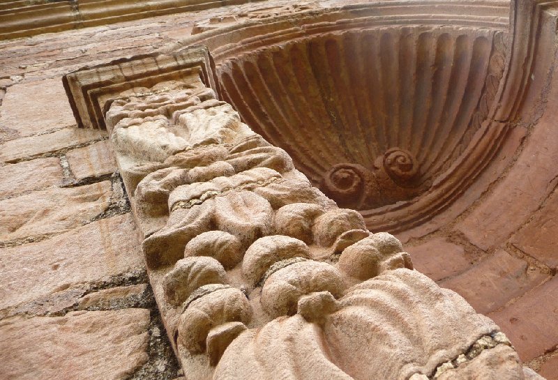 Beautiful Jesuit columns in Paragiay, Paraguay