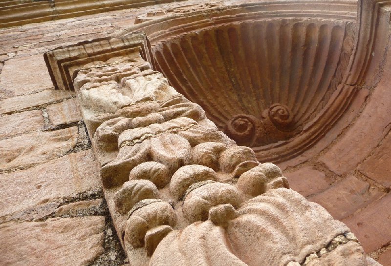 Beautiful Jesuit columns in Paragiay, Trinidad Paraguay