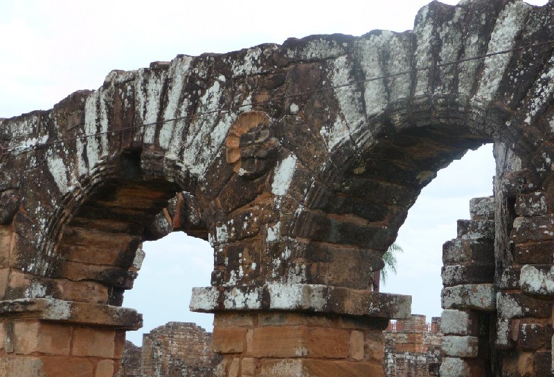 The arches of the Trinidad Ruins in Paraguay, Paraguay