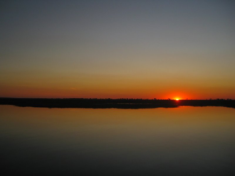 Sunset over the Okavango Delta, Botswana, Botswana
