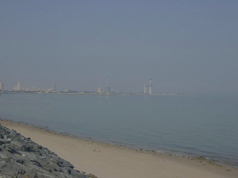 The beach of Kuwait from the tower, Kuwait