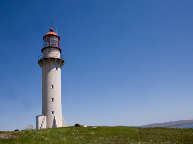 Lighthouse on the island of Miquelon, Saint Pierre and Miquelon