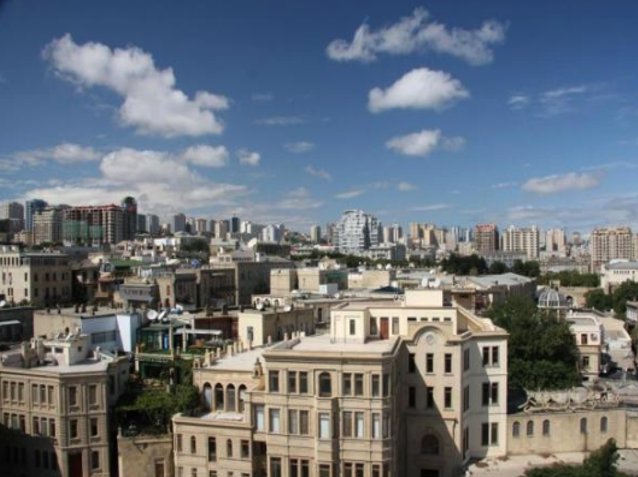 Panoramic view from Maiden Tower, Baku, Azerbaijan, Azerbaijan
