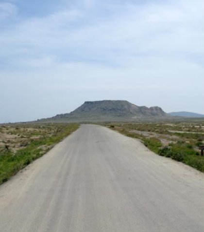 Road from Baku to Gobustan, Azerbaijan