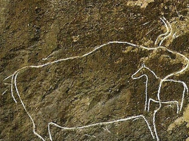 Baku Azerbaijan Photos of the petroglyphs of Gobustan