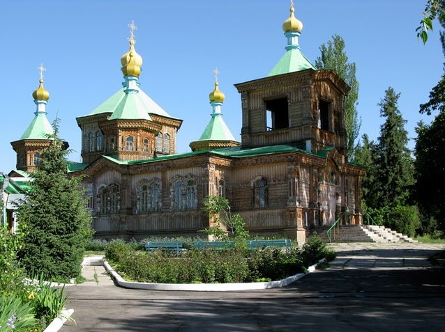 Karakol Kyrgyzstan Pictures of the Russian Orthodox Church nof Karakol, Kyrgyzstan